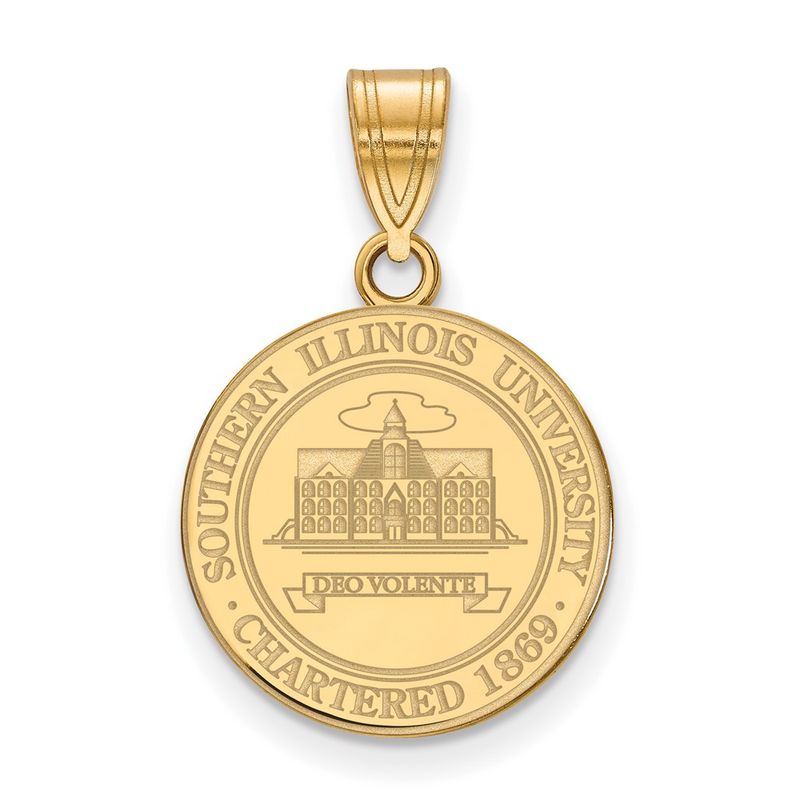 14k Gold Plated Silver Southern Illinois U. Med Crest Pendant